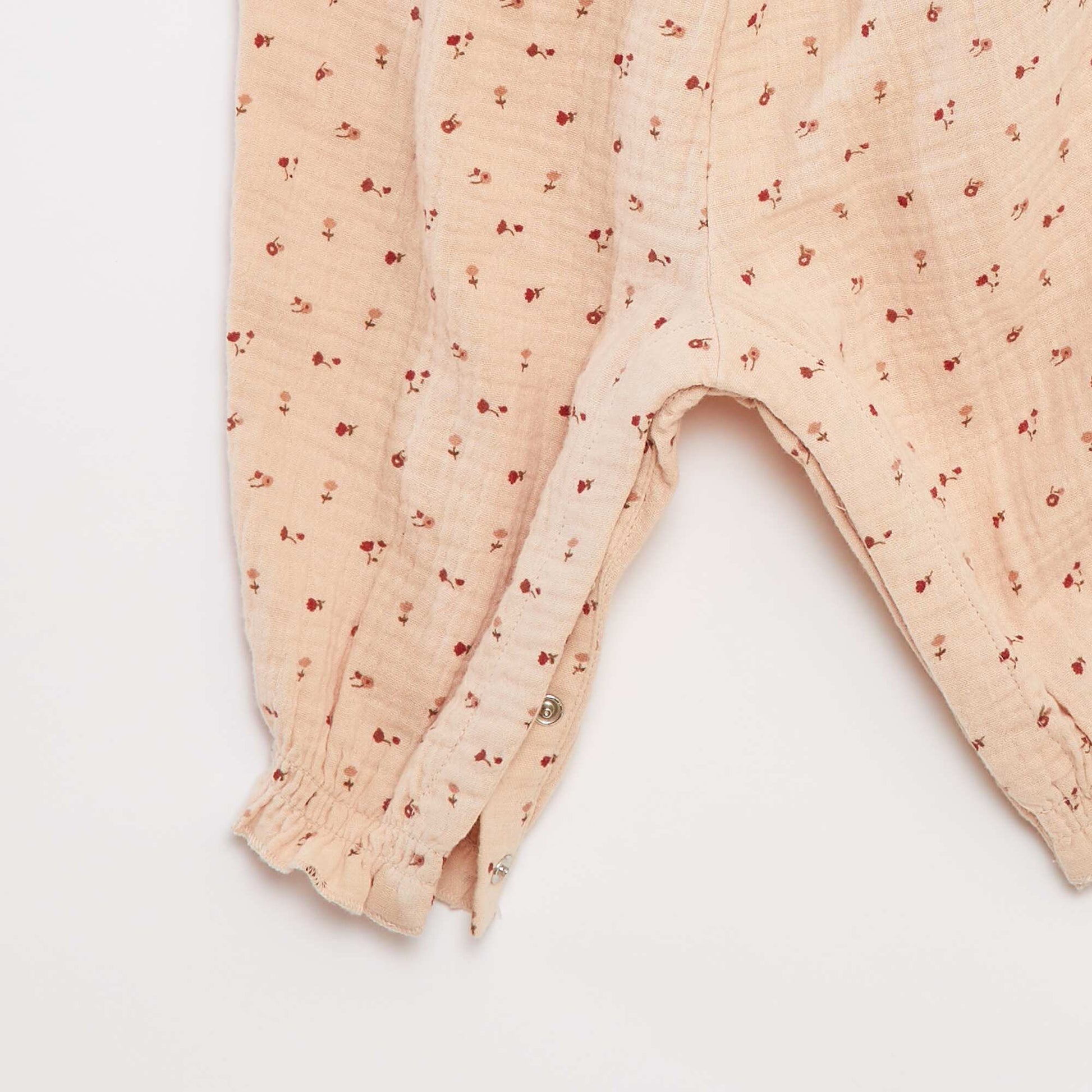 Combinaison salopette longue à motif BEIGE