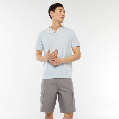 Bermuda chino en twill uni multipoches GRIS
