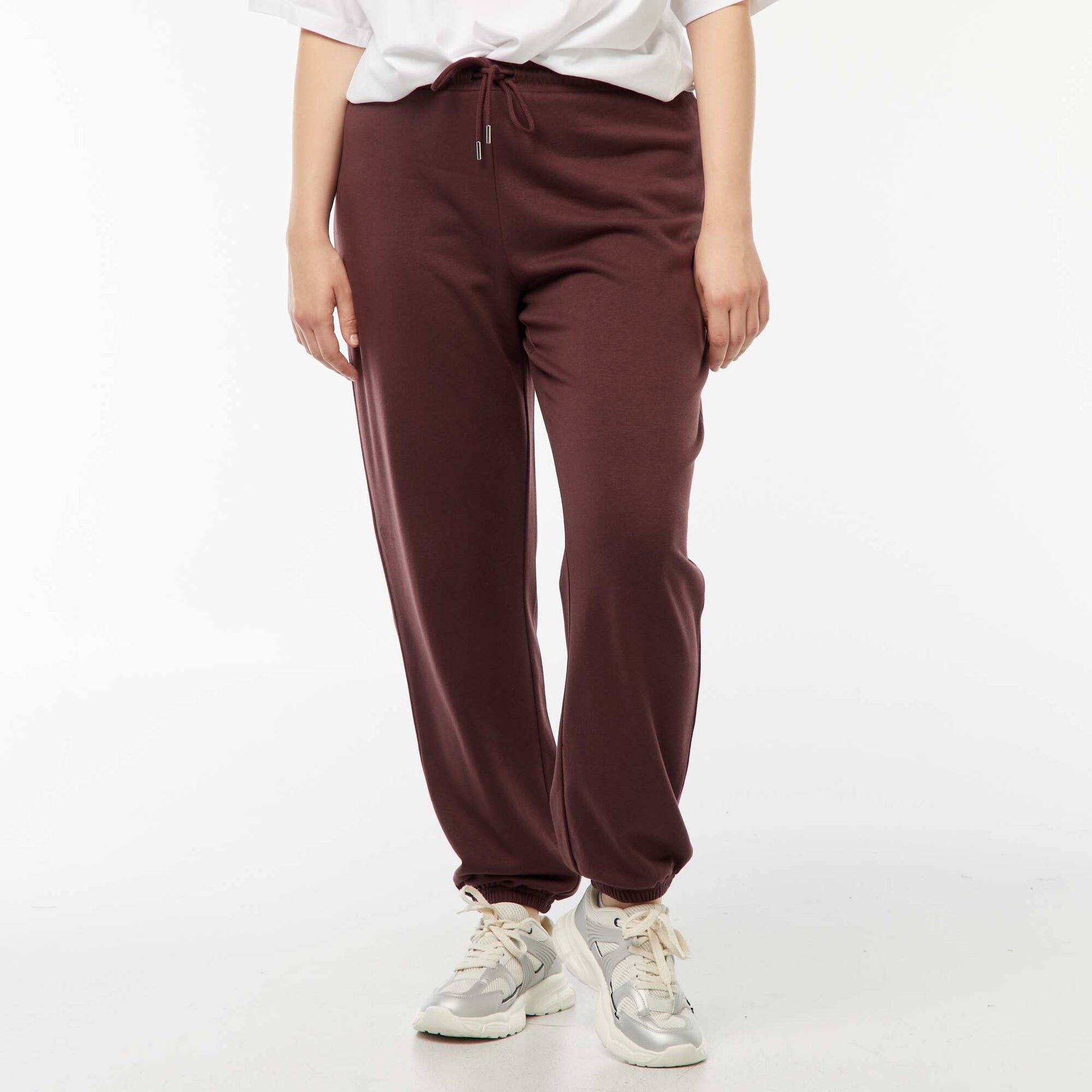 Jogging de sport en french terry PRUNE