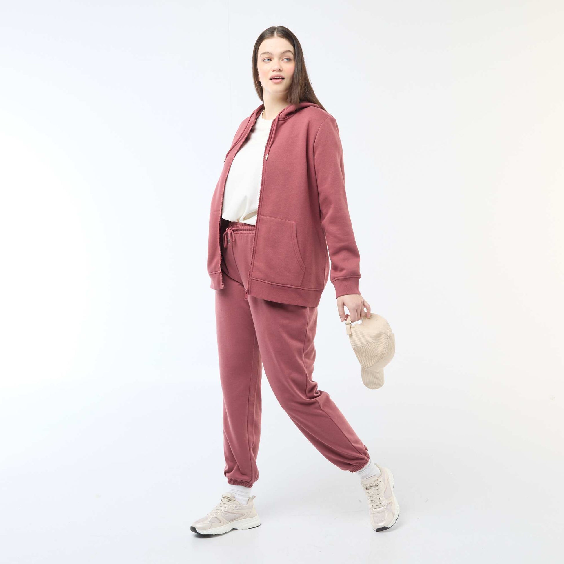 Jogging de sport en french terry ROUGE