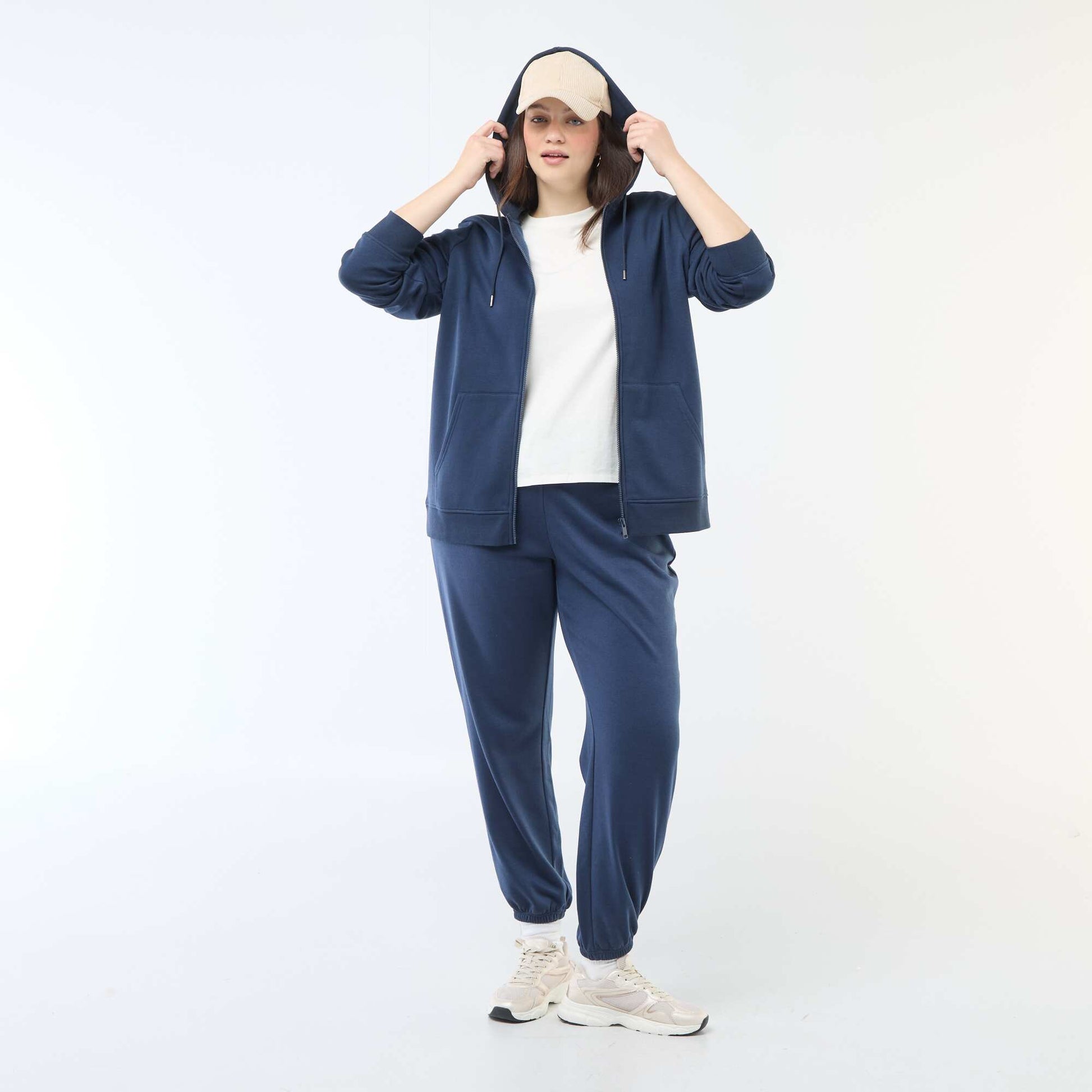 Jogging de sport en french terry BLEU