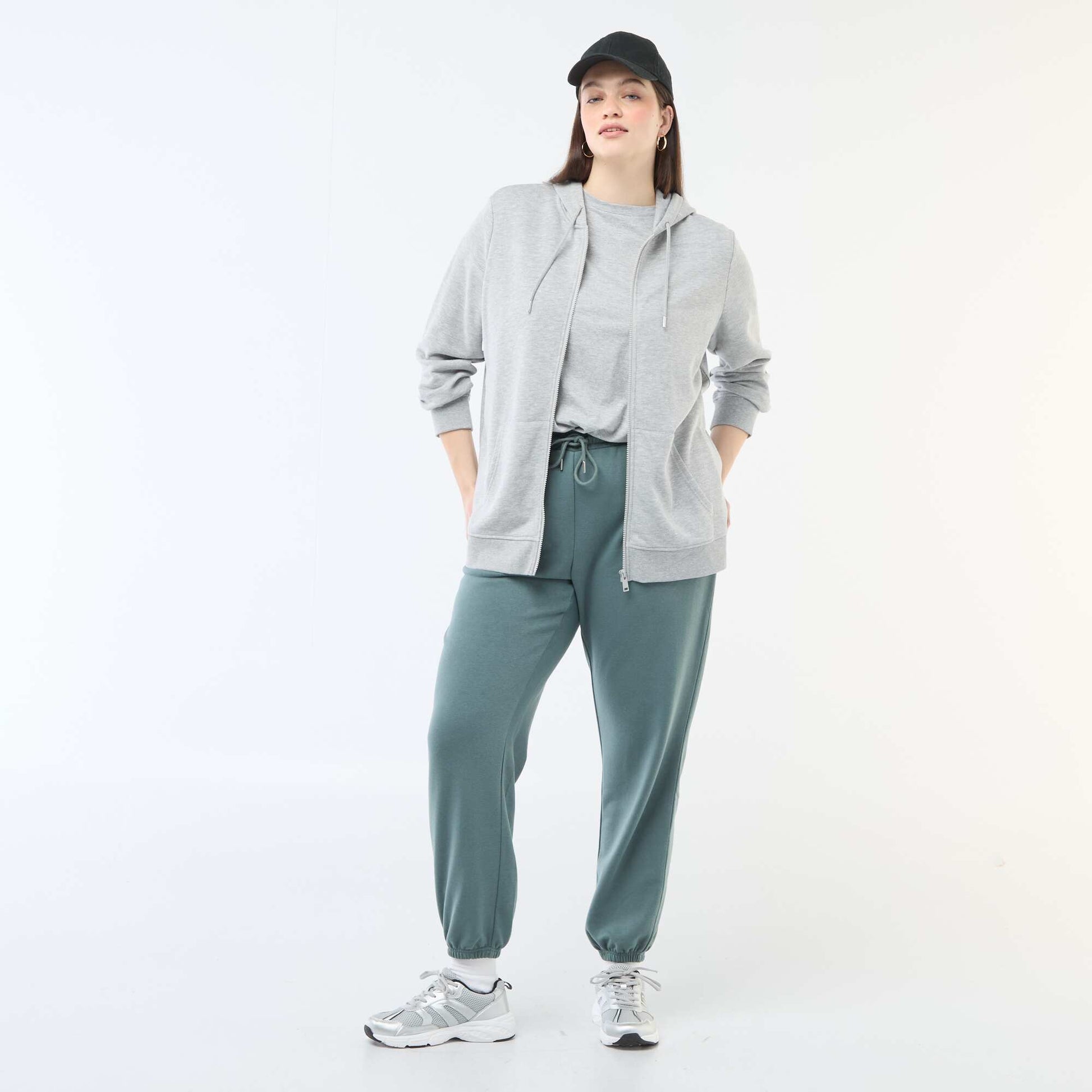 Jogging de sport en french terry VERT