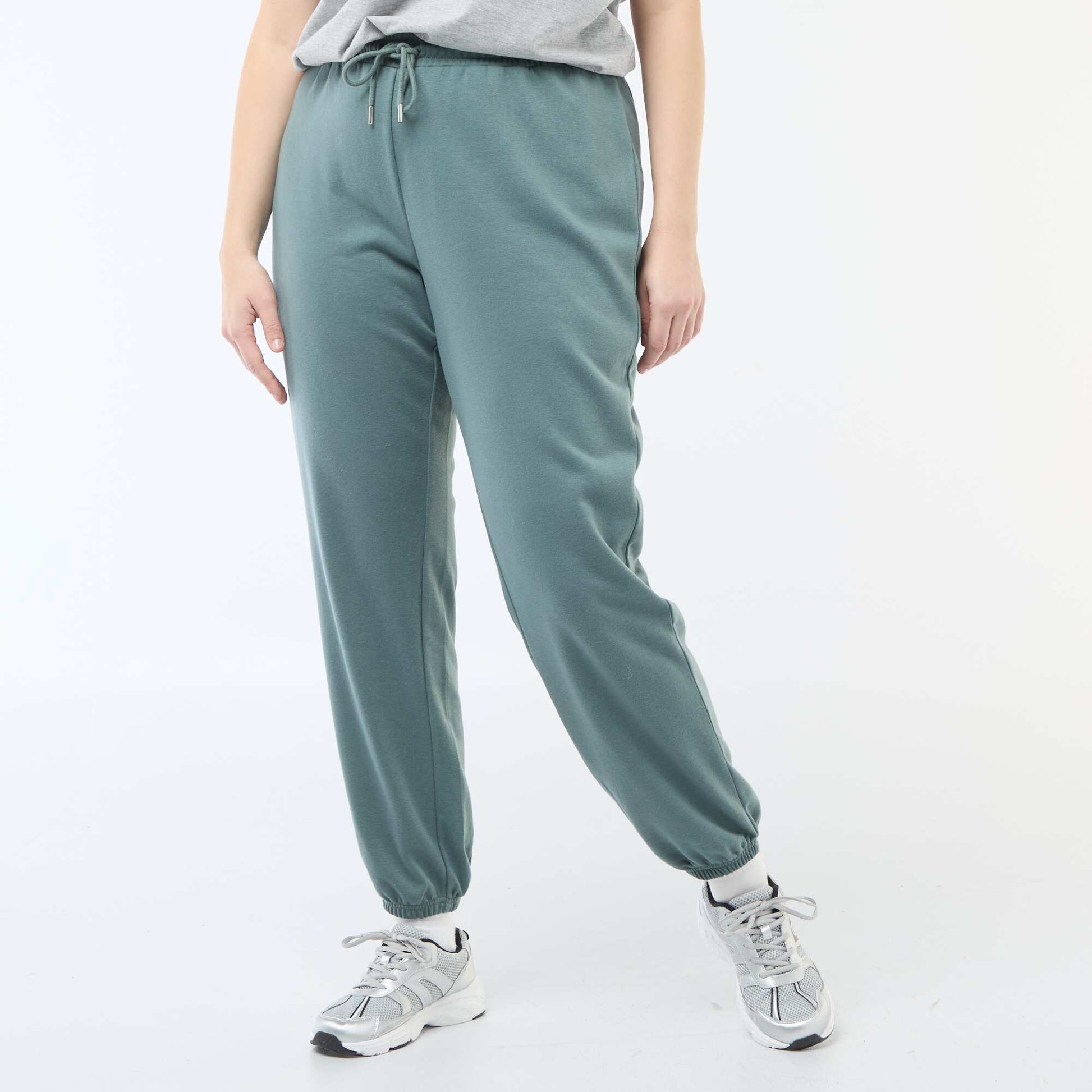 Jogging de sport en french terry VERT