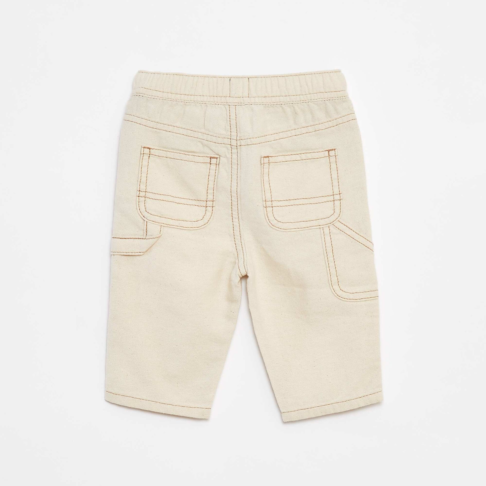 Pantalon en lin mélangé BLANC