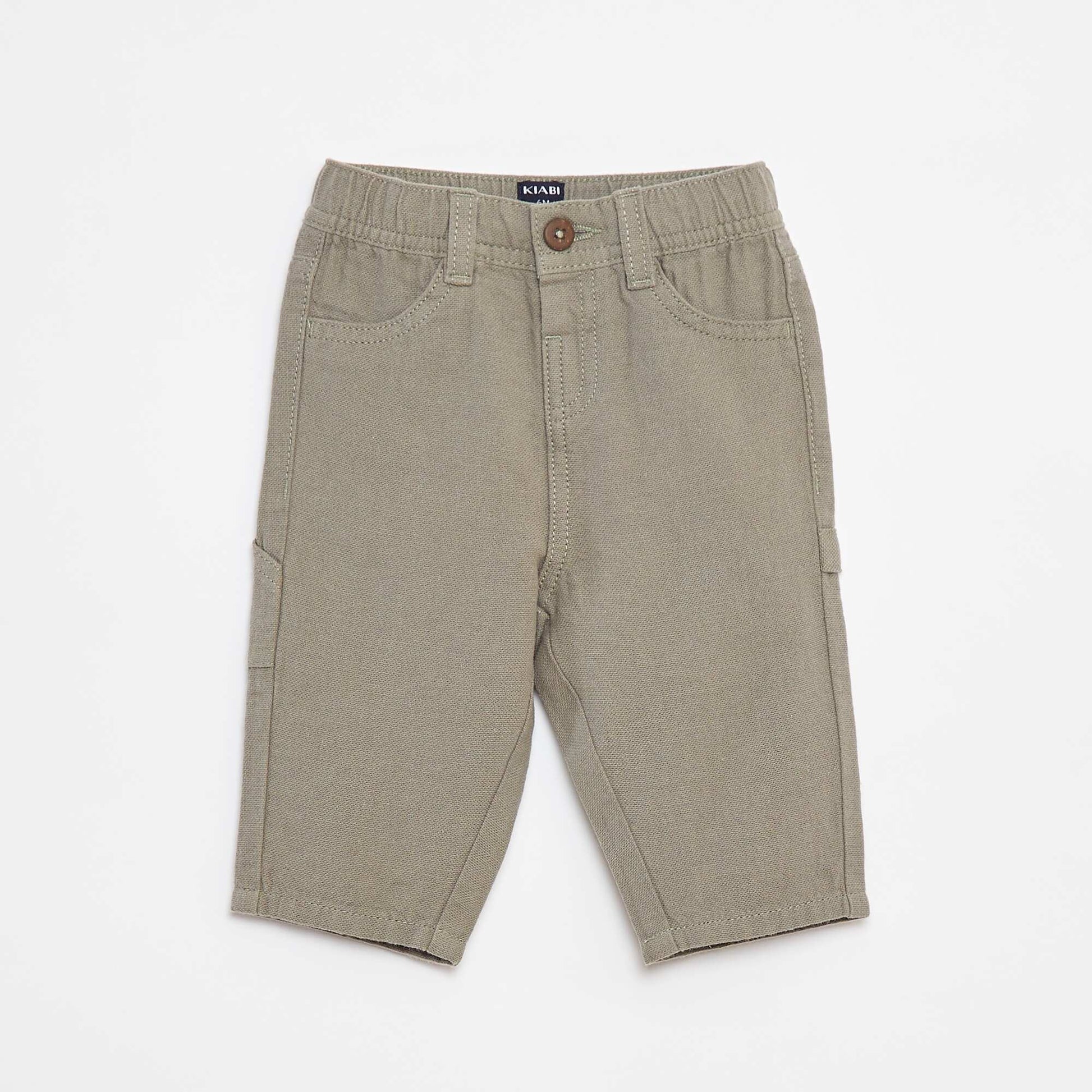 Pantalon en lin mélangé VERT
