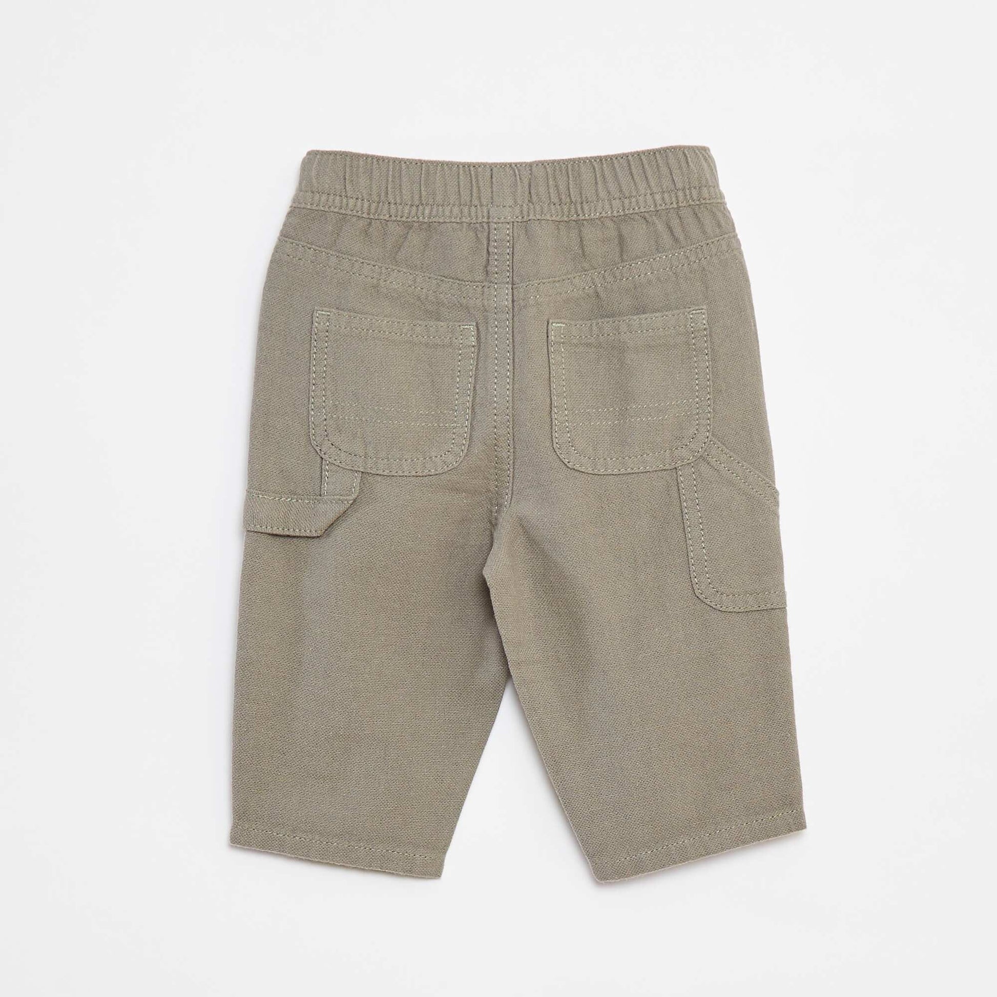 Pantalon en lin mélangé VERT