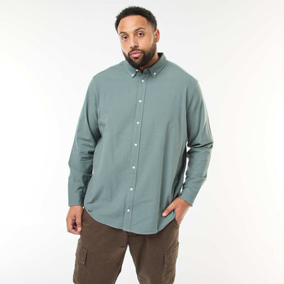 Chemise oxford droite unie VERT