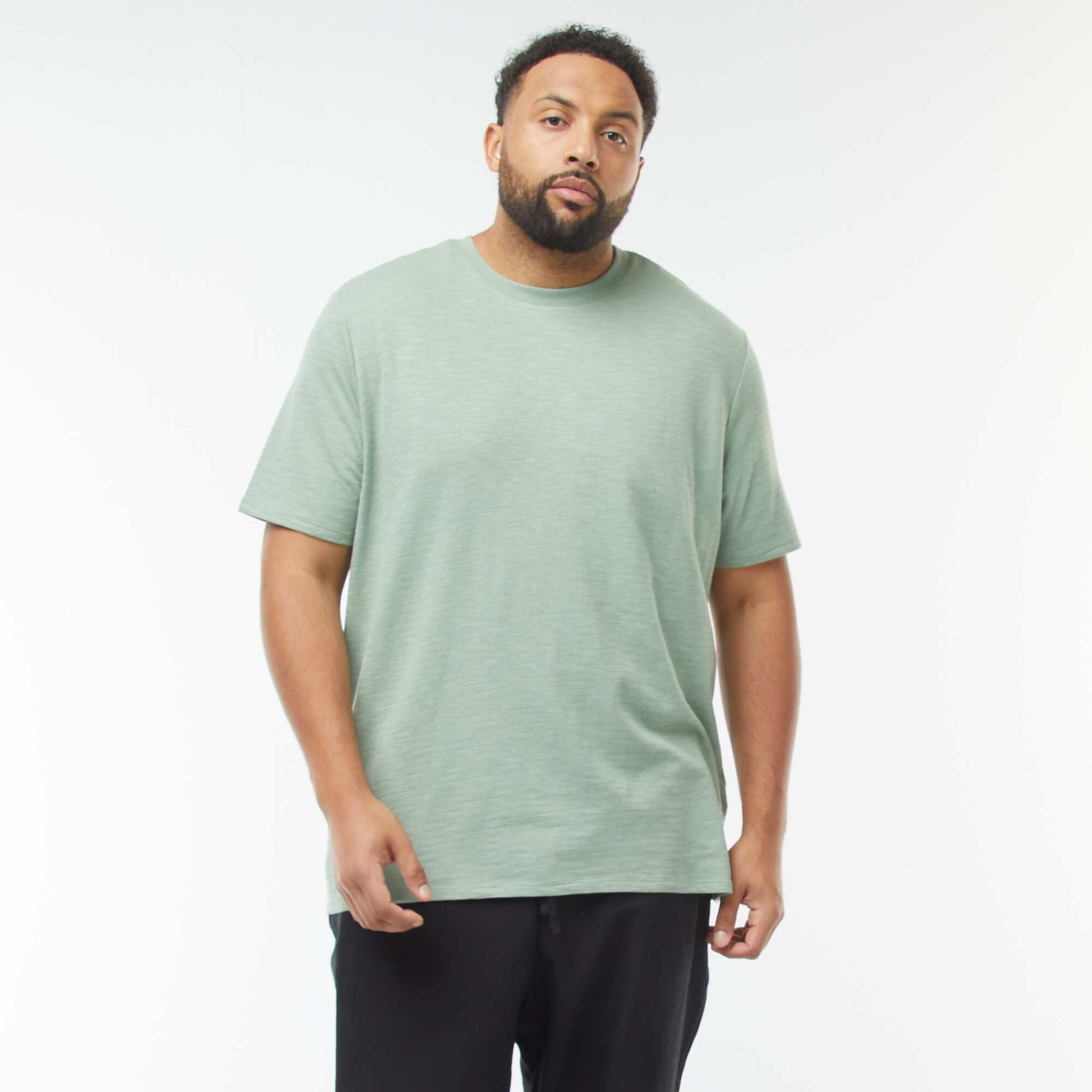 T-shirt à manches courtes en maille texturée VERT