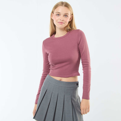 Tee-shirt cropped basique ROSE