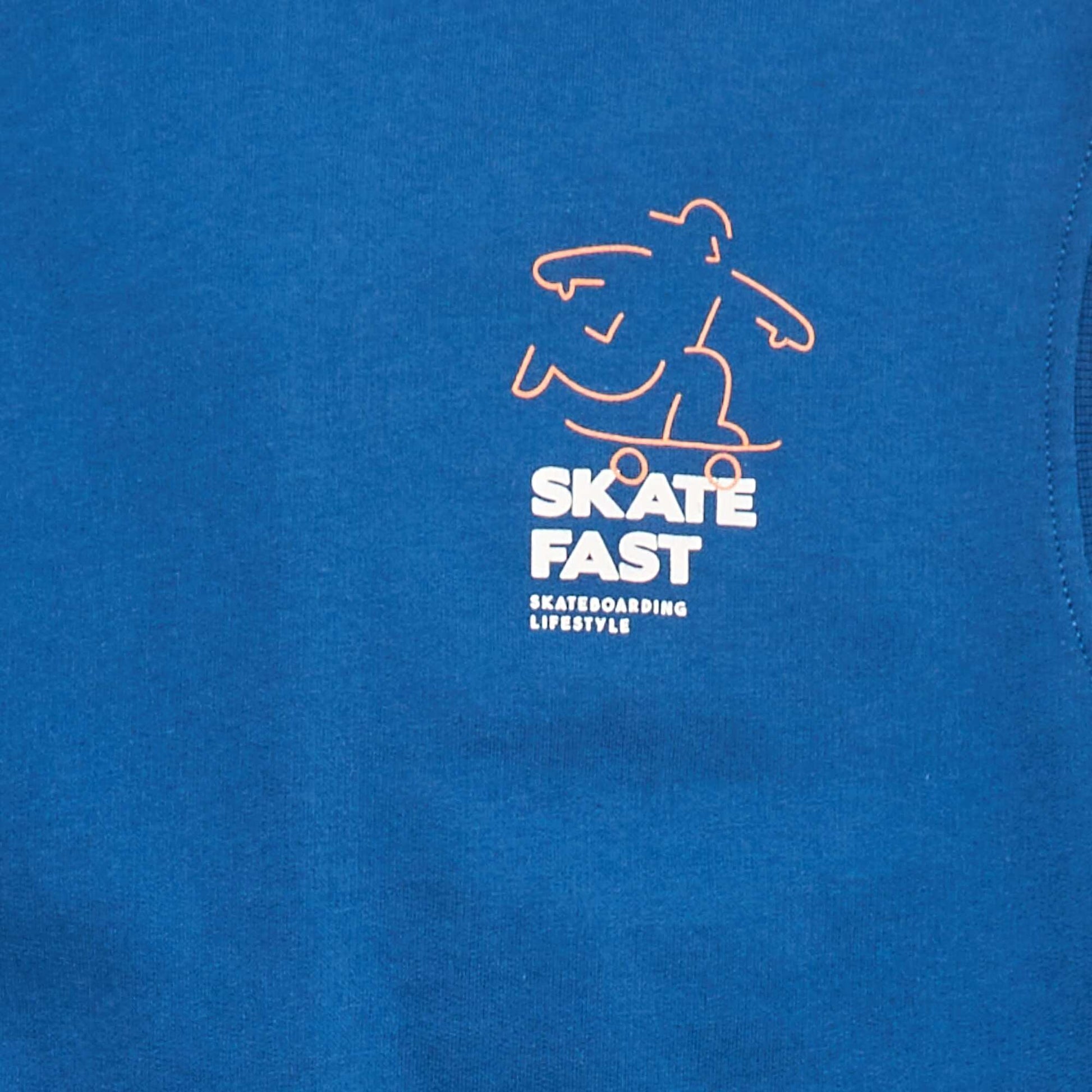 Sweat à capuche sans manches BLEU