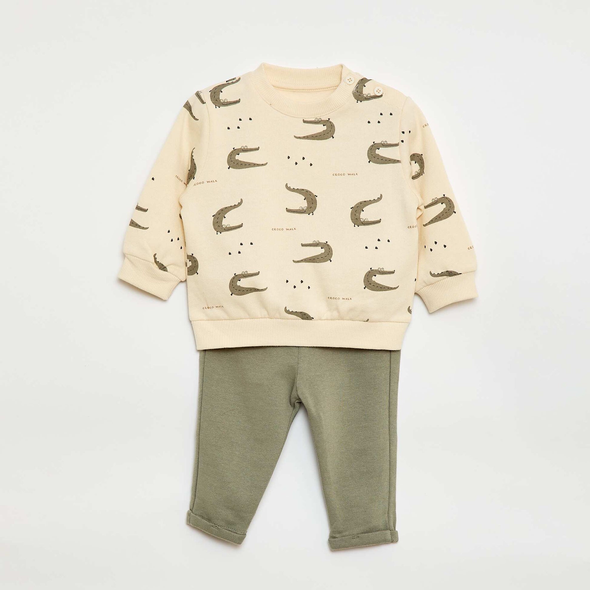 Ensemble 2 pièces sweat + pantalon BLANC
