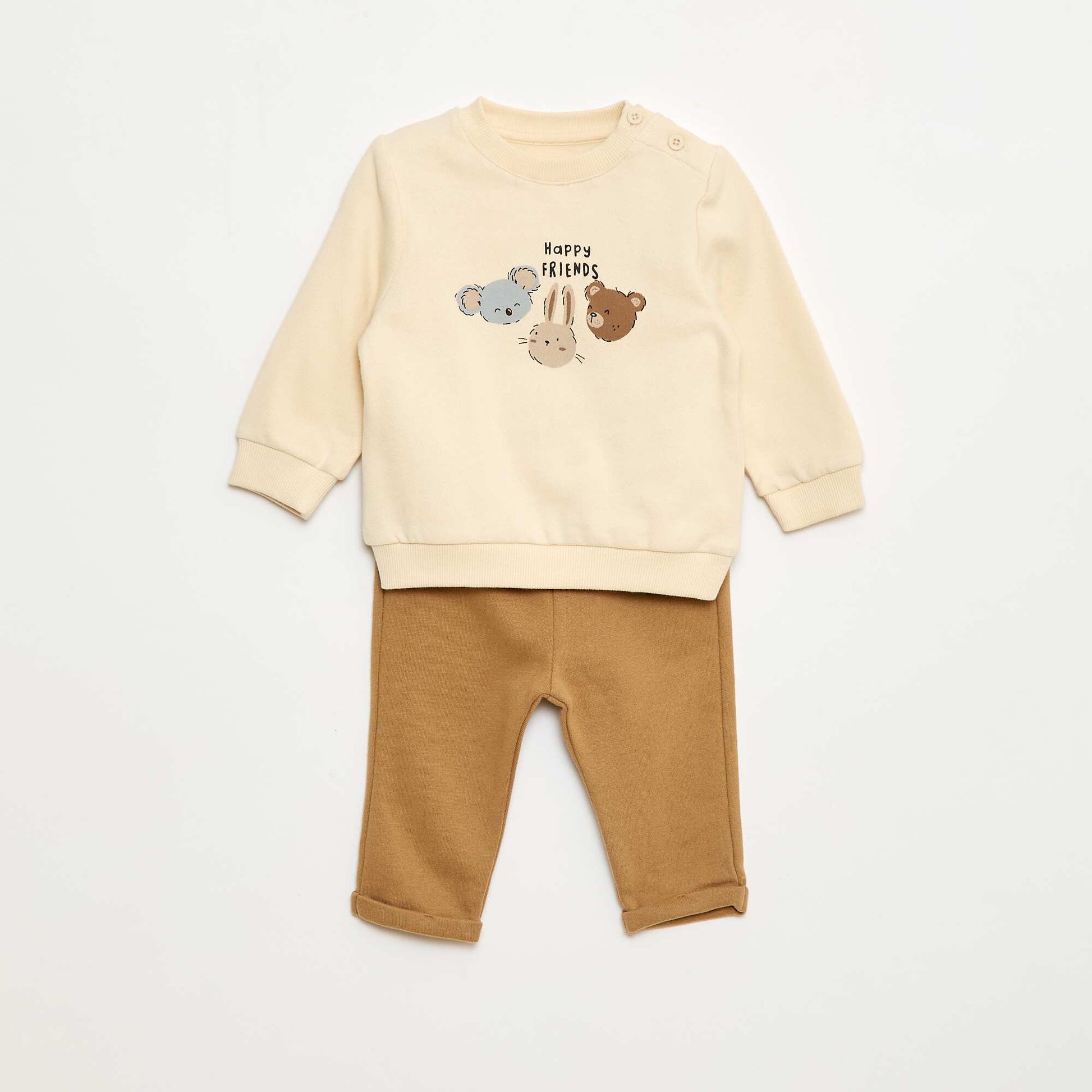 Ensemble 2 pièces sweat + pantalon BLANC