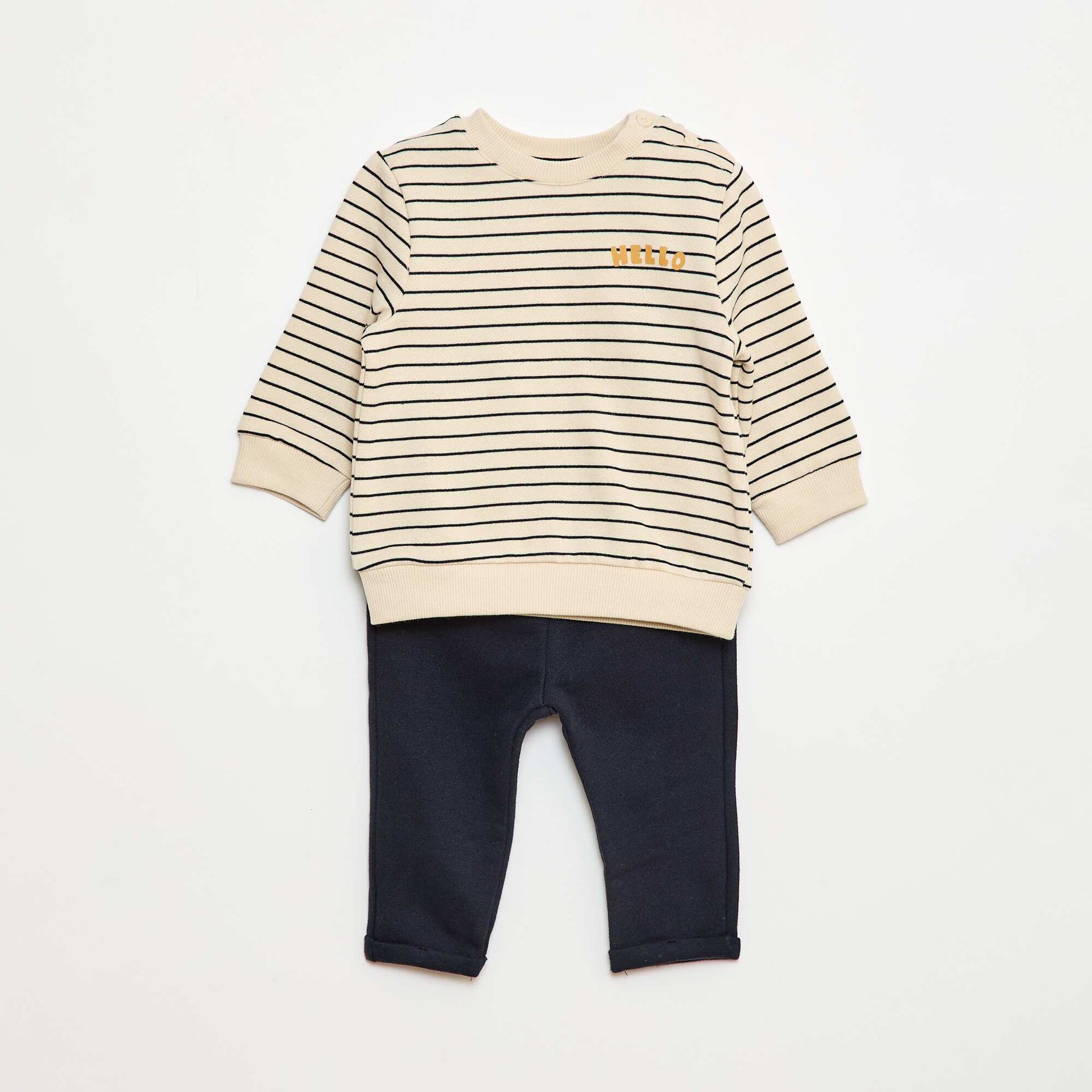 Ensemble 2 pièces sweat + pantalon BLANC