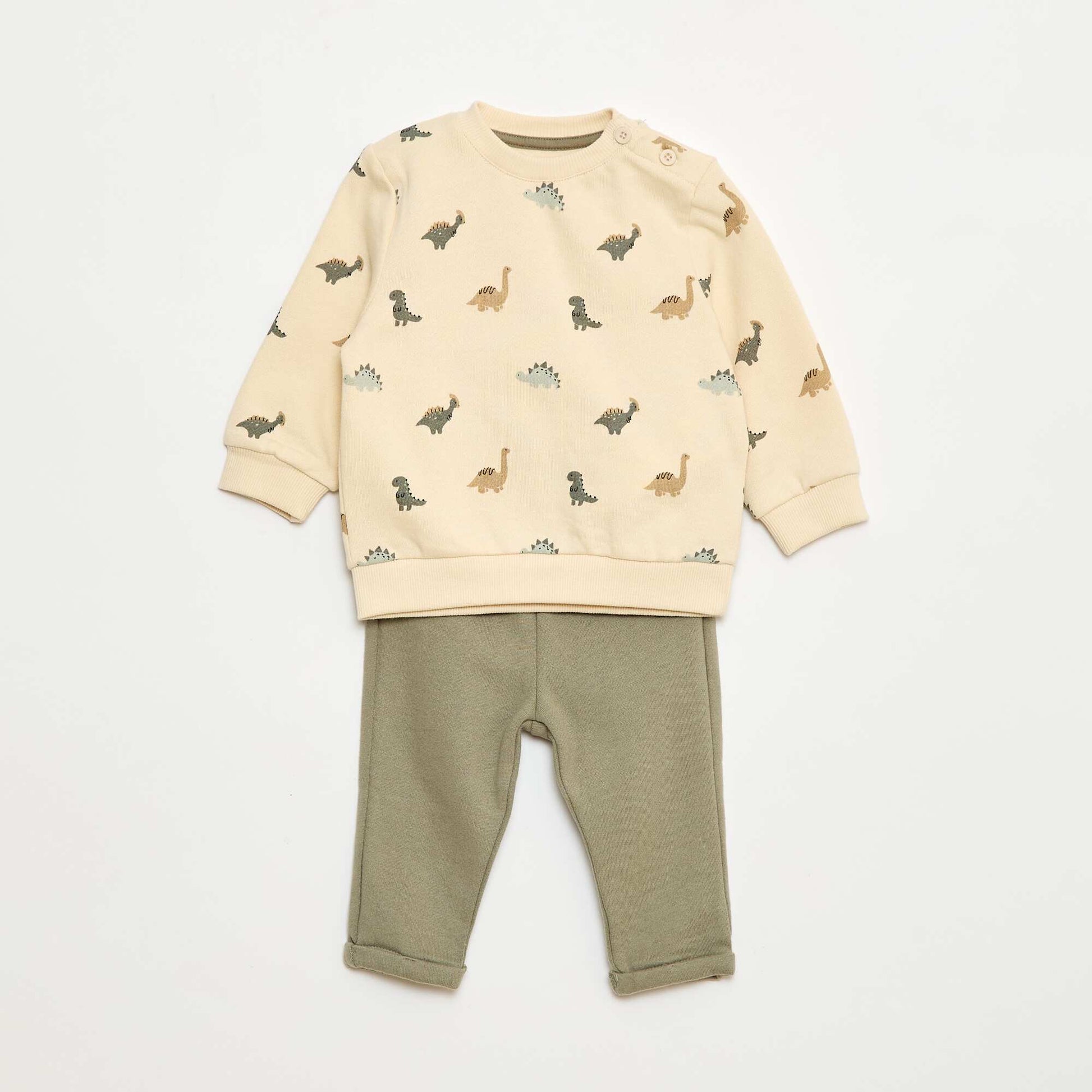 Ensemble 2 pièces sweat + pantalon BLANC