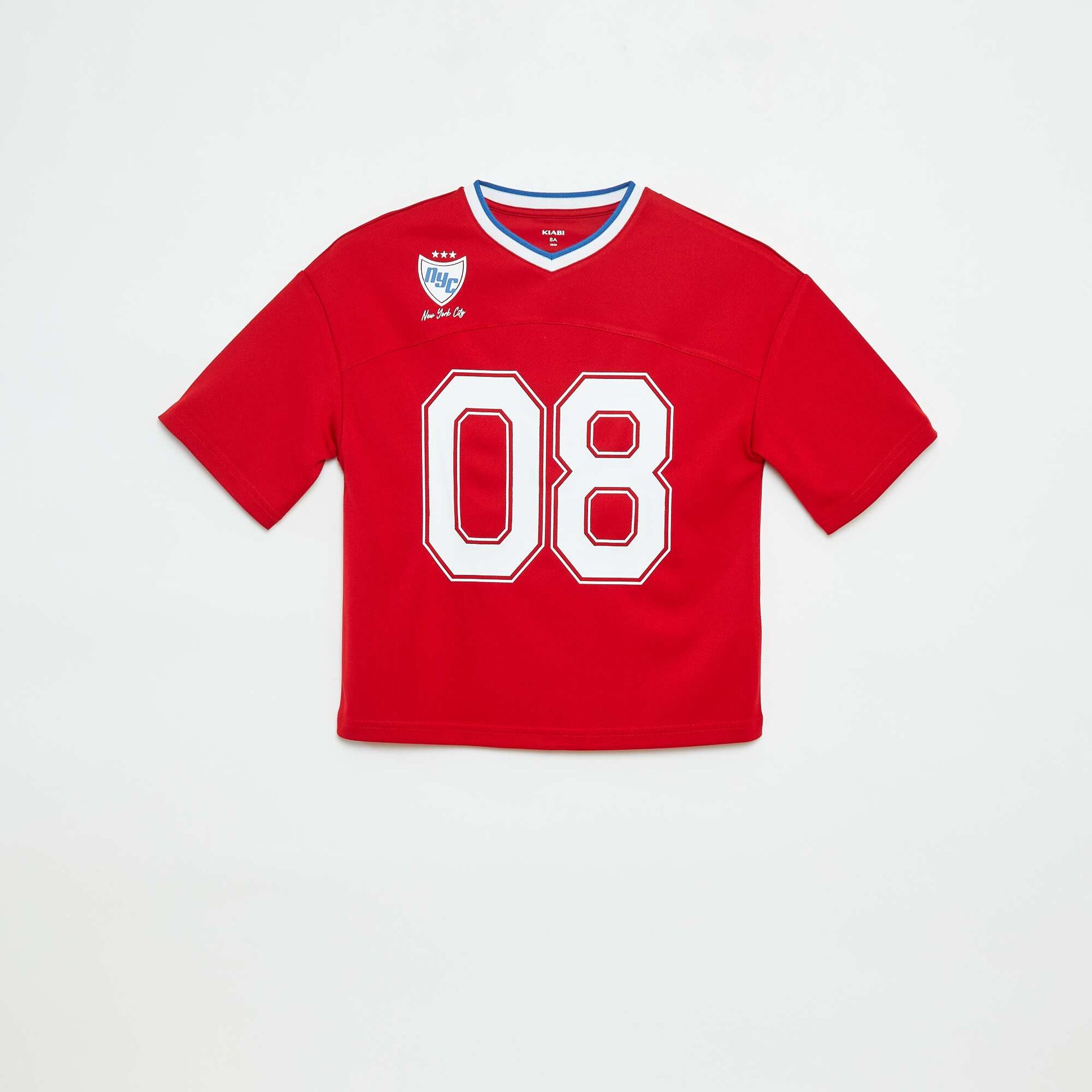Tee-shirt type sport américain ROUGE