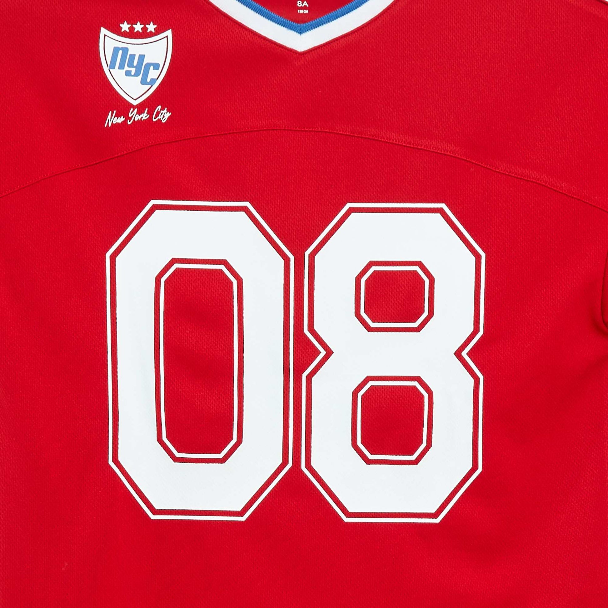 Tee-shirt type sport américain ROUGE