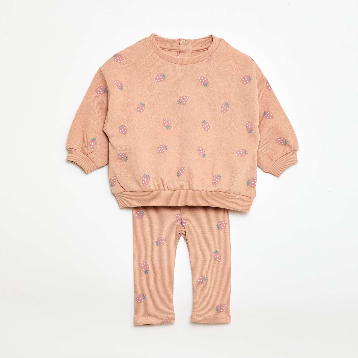 Ensemble jogging en molleton sweat + legging - 2 pièces ROSE