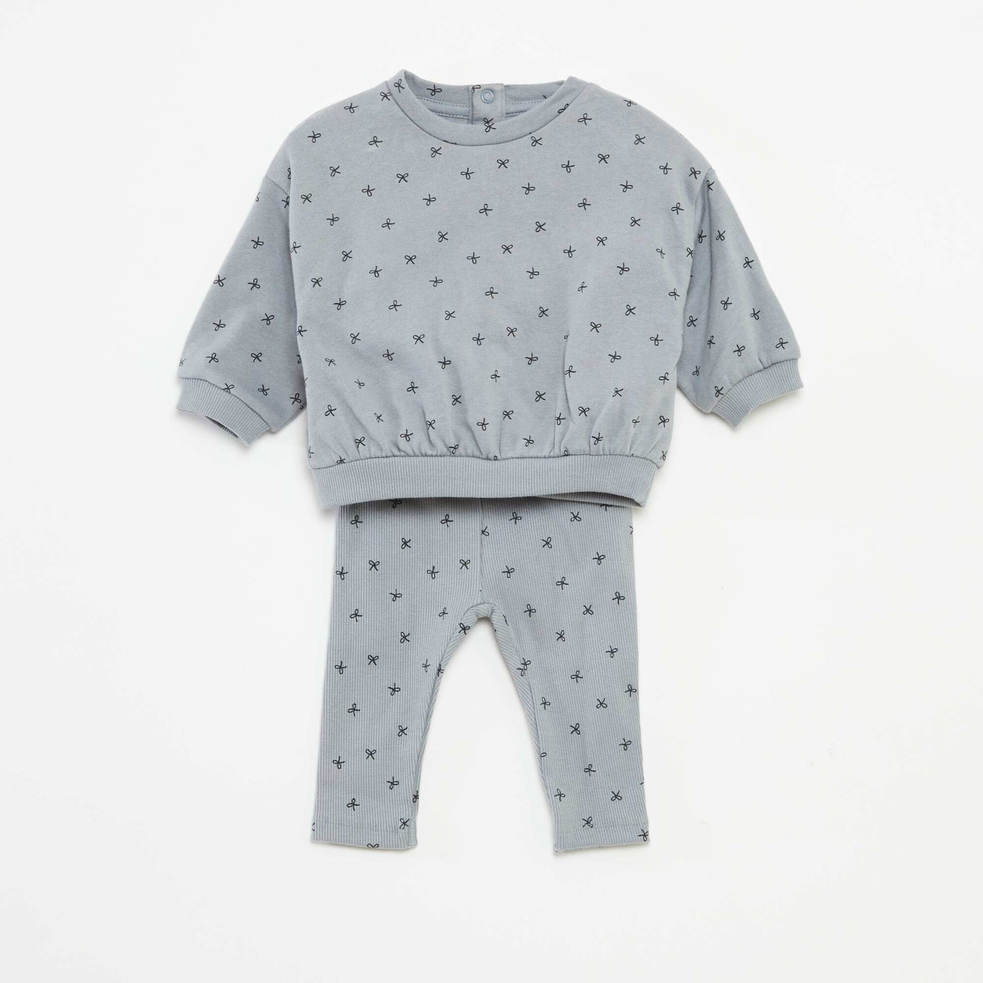 Ensemble jogging en molleton sweat + legging - 2 pièces BLEU