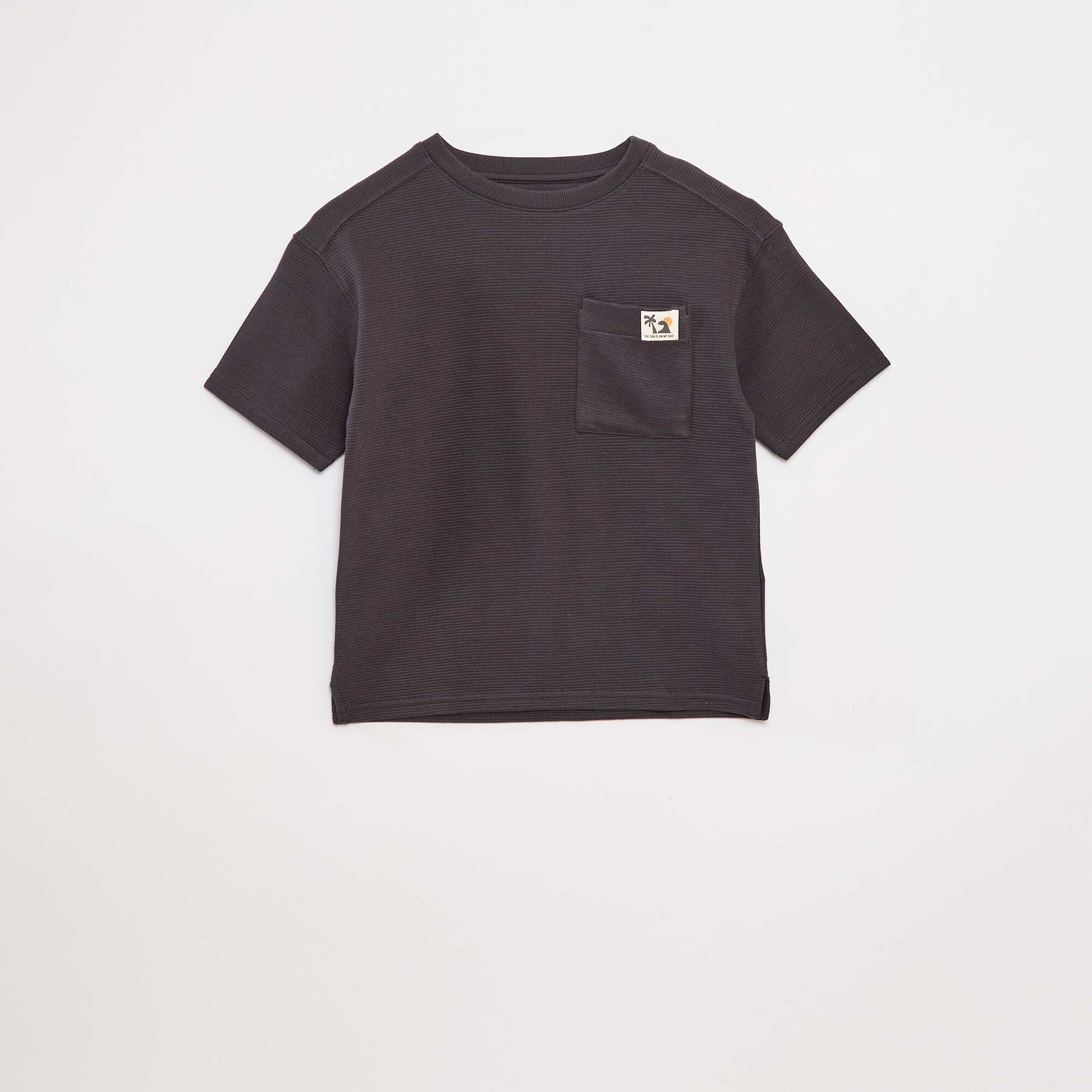 T-shirt en maille ottoman NOIR