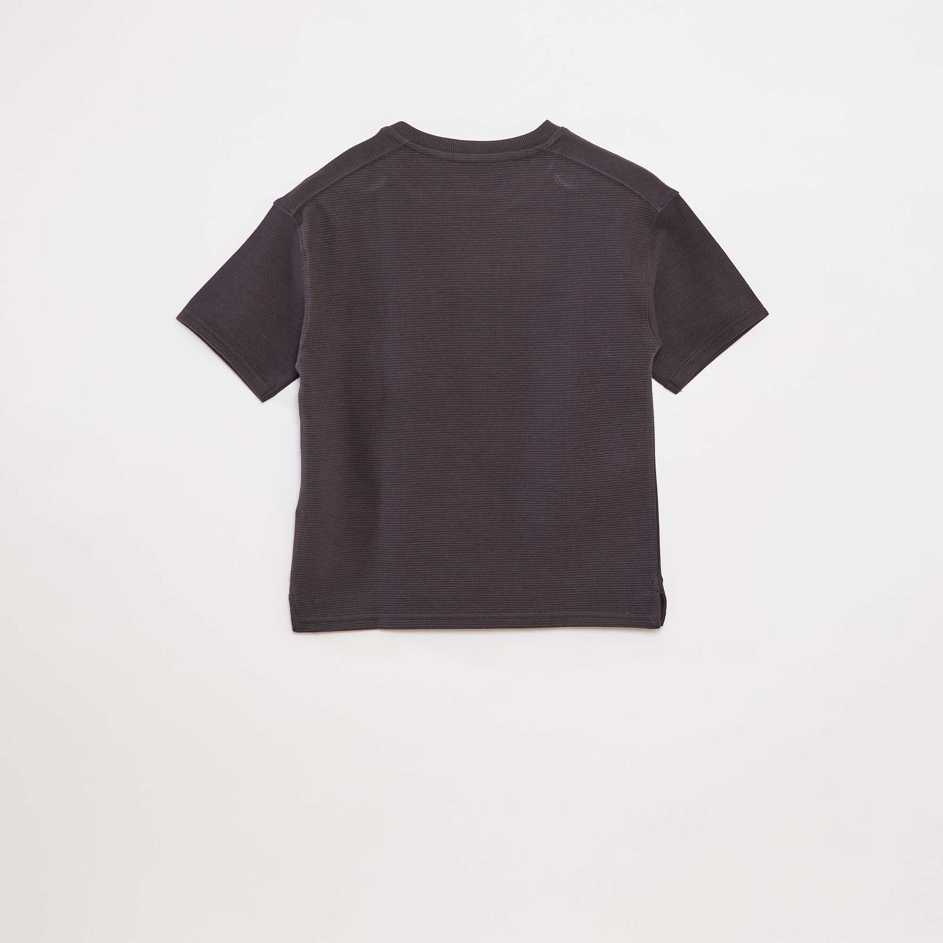 T-shirt en maille ottoman NOIR