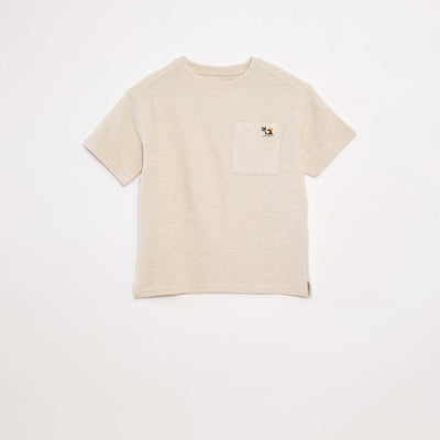 T-shirt en maille ottoman BEIGE