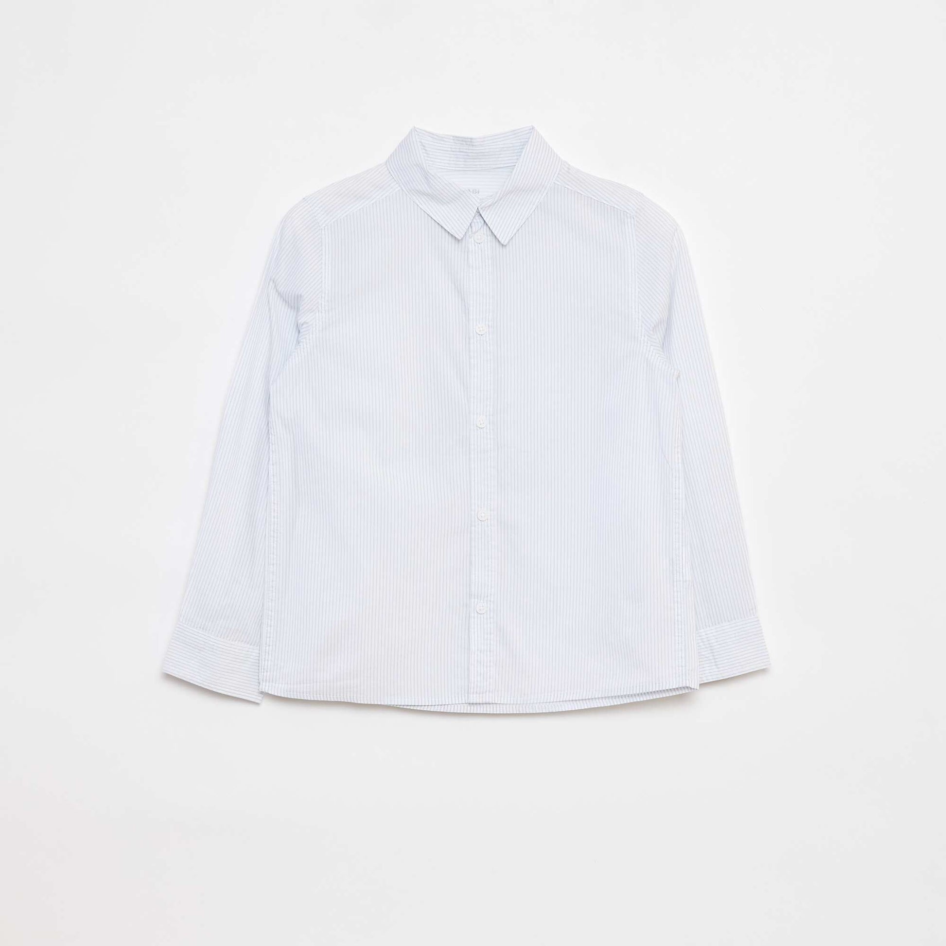 Chemise en popeline à manches longues BLEU