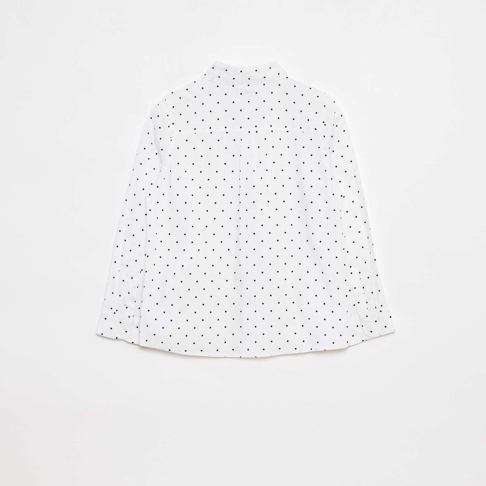 Chemise en popeline à manches longues BLANC