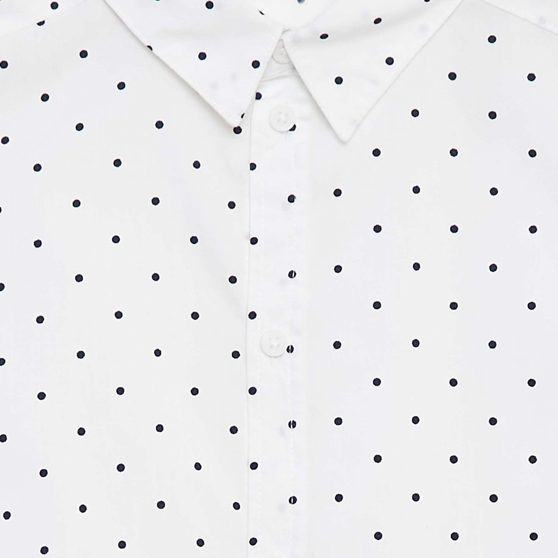 Chemise en popeline à manches longues BLANC