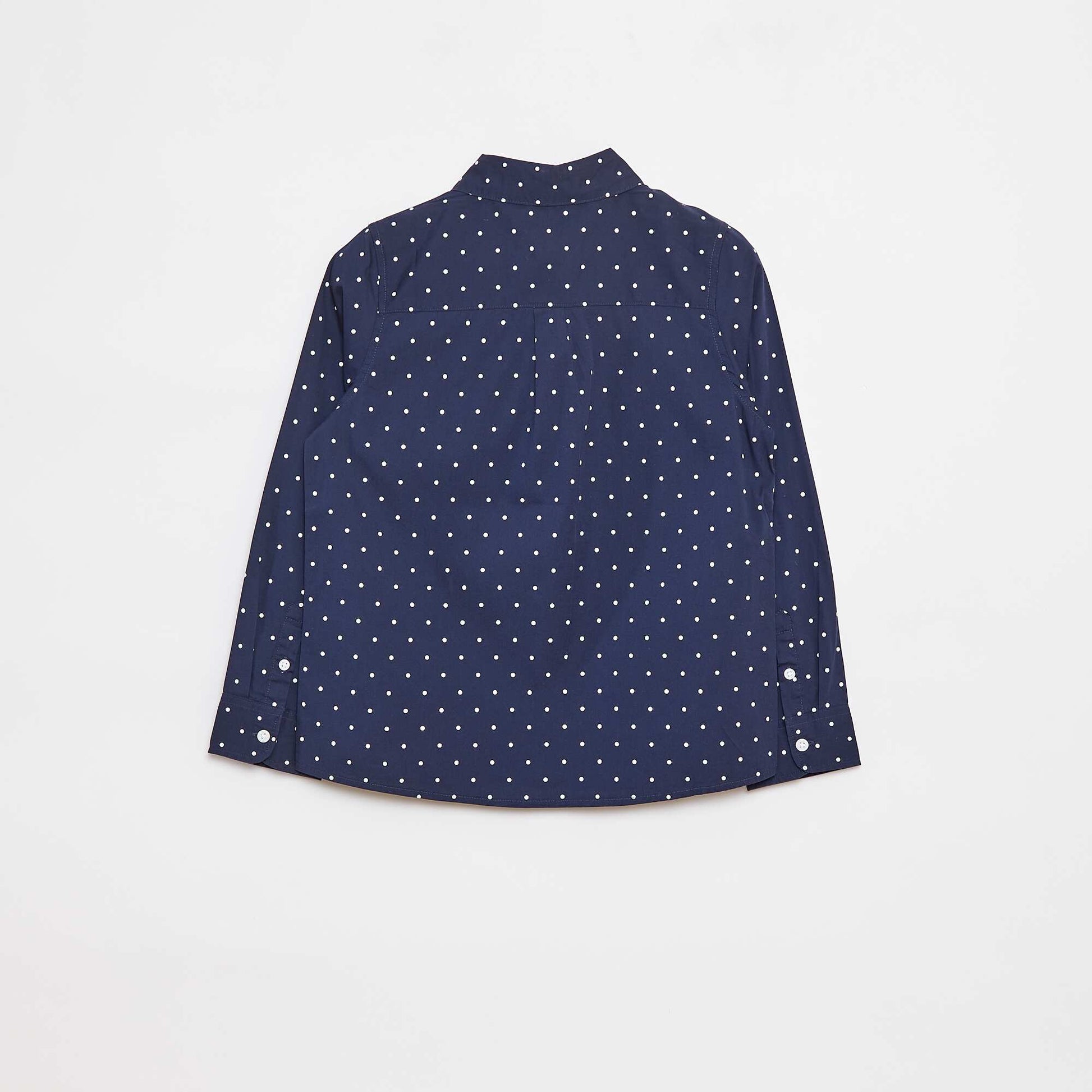 Chemise en popeline à manches longues BLEU