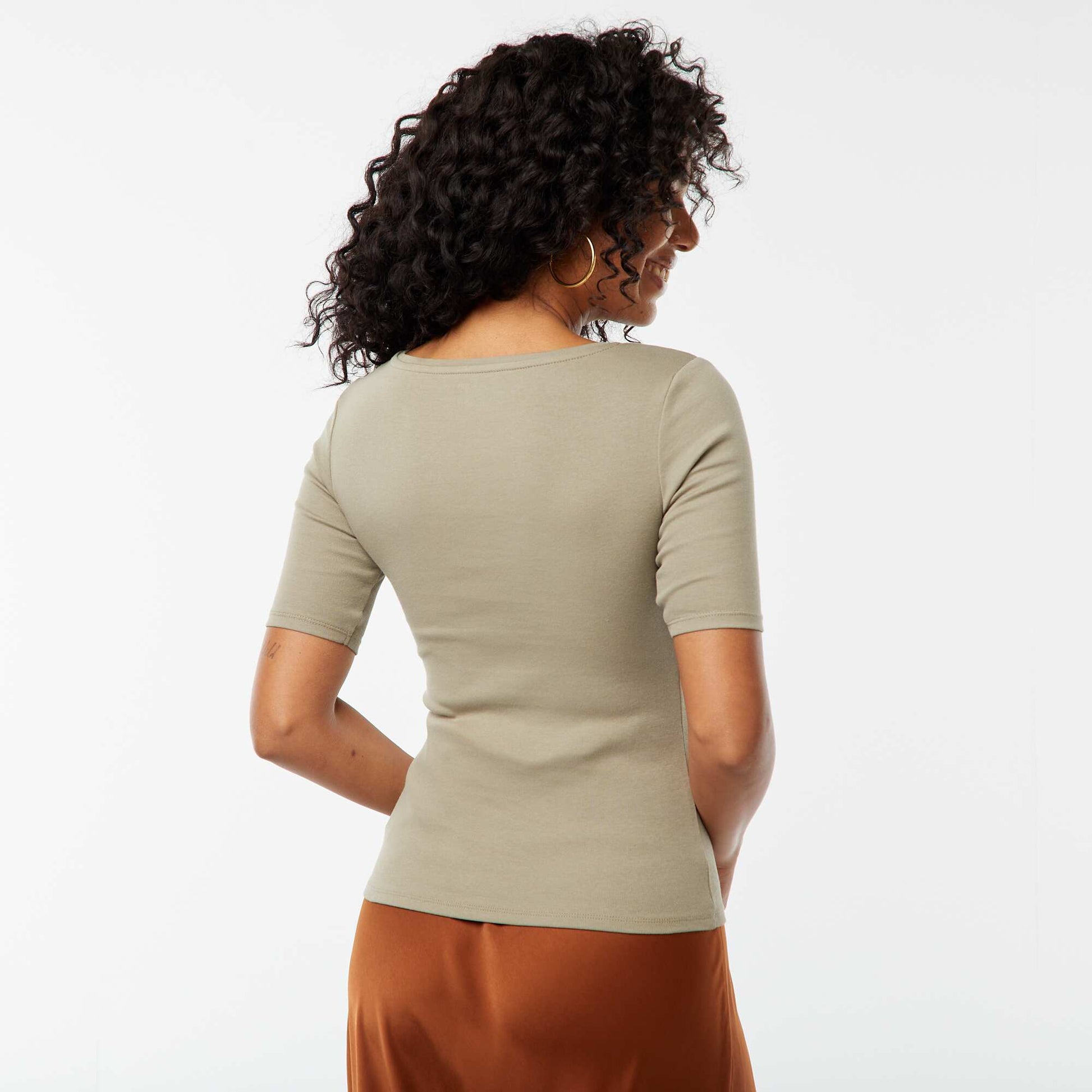Tee-shirt manches courtes basique VERT