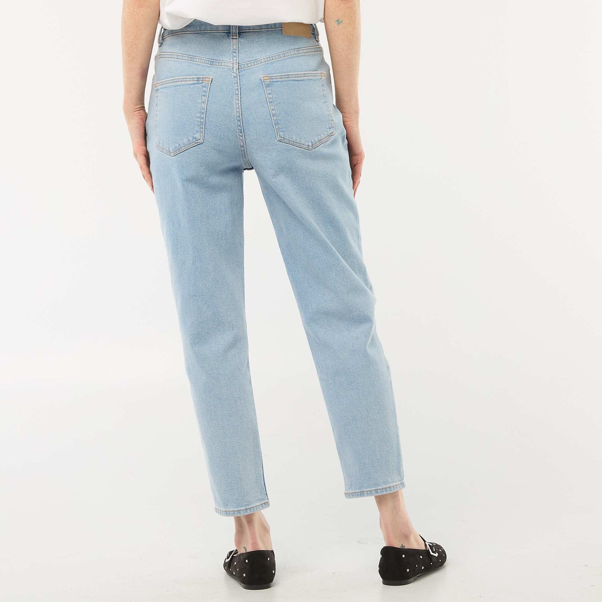 Jean coupe mom - L28 BLEU