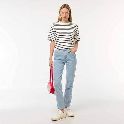 Jean coupe mom - L32 BLEU