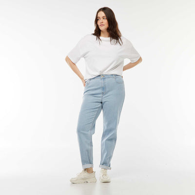 Jean mom taille haute - L28 BLEU