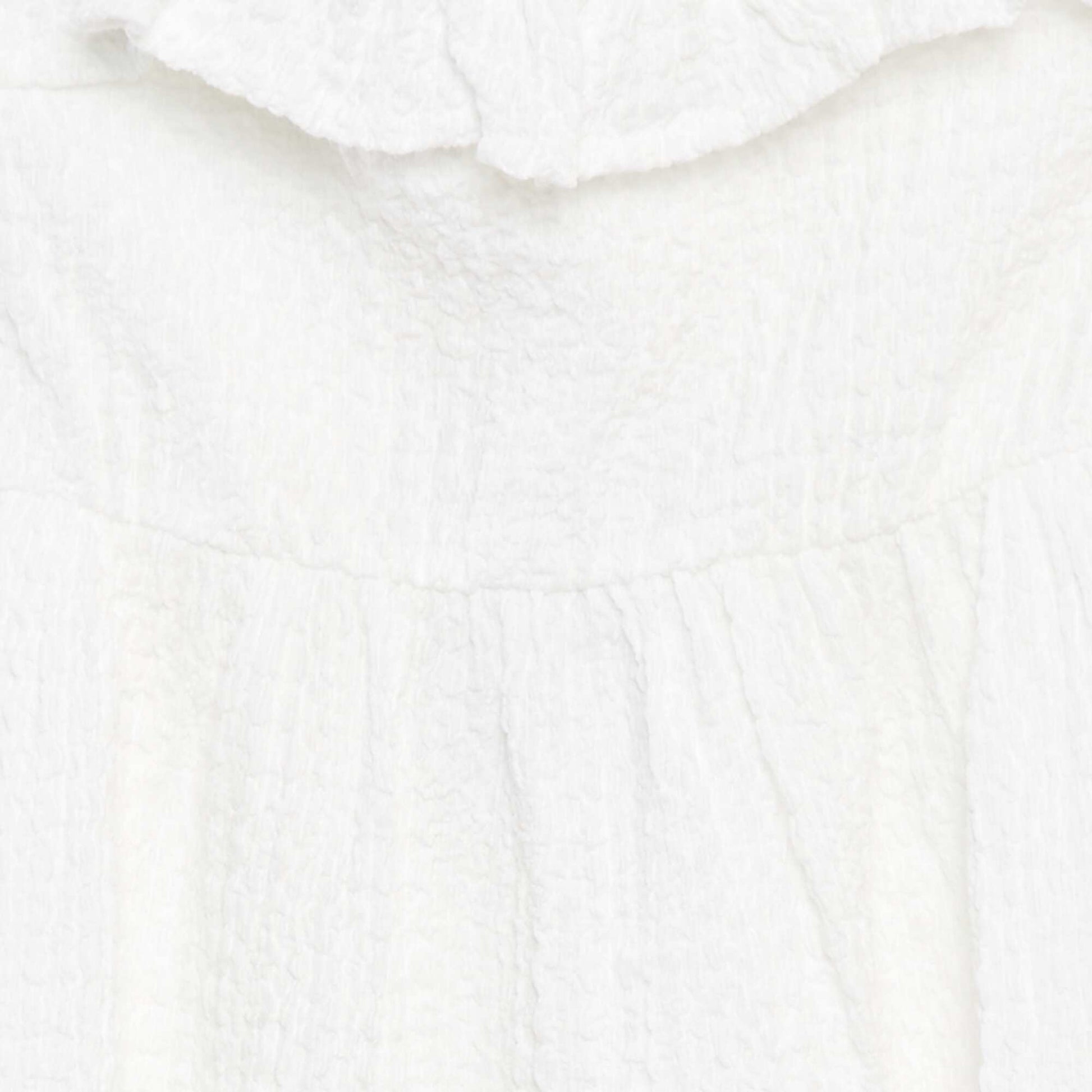 Robe à bretelles avec volants BLANC