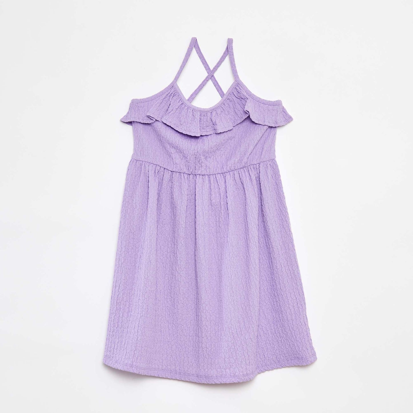 Robe à bretelles avec volants VIOLET