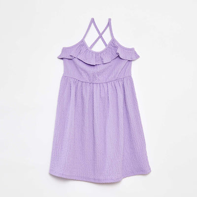 Robe à bretelles avec volants VIOLET