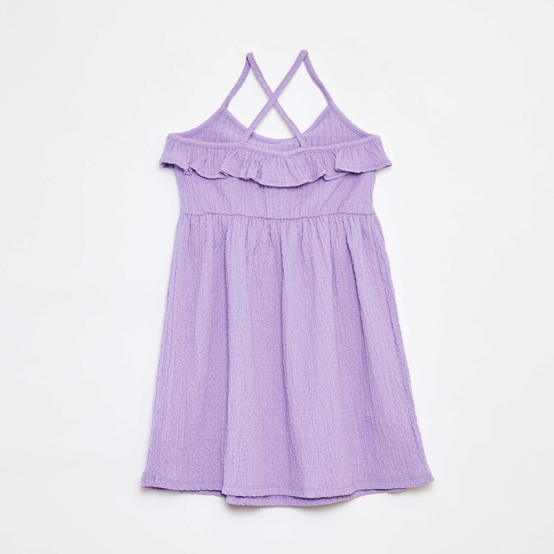 Robe à bretelles avec volants VIOLET