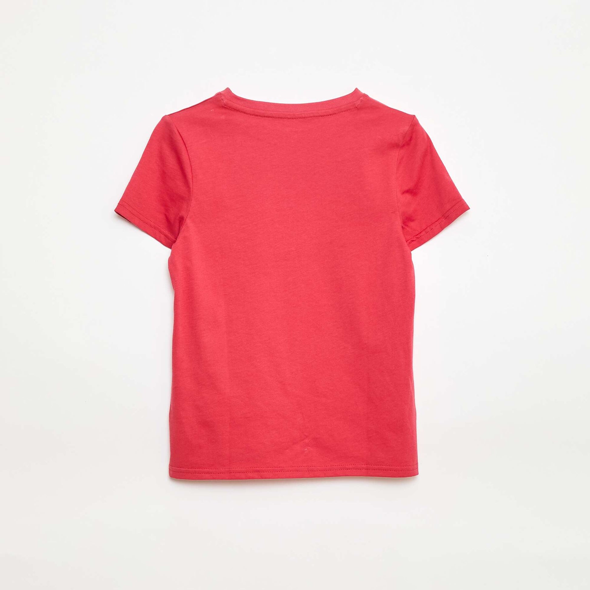 T-shirt imprimé manches courtes ROUGE