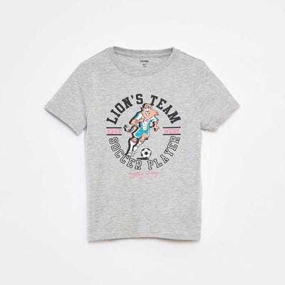 T-shirt imprimé manches courtes GRIS