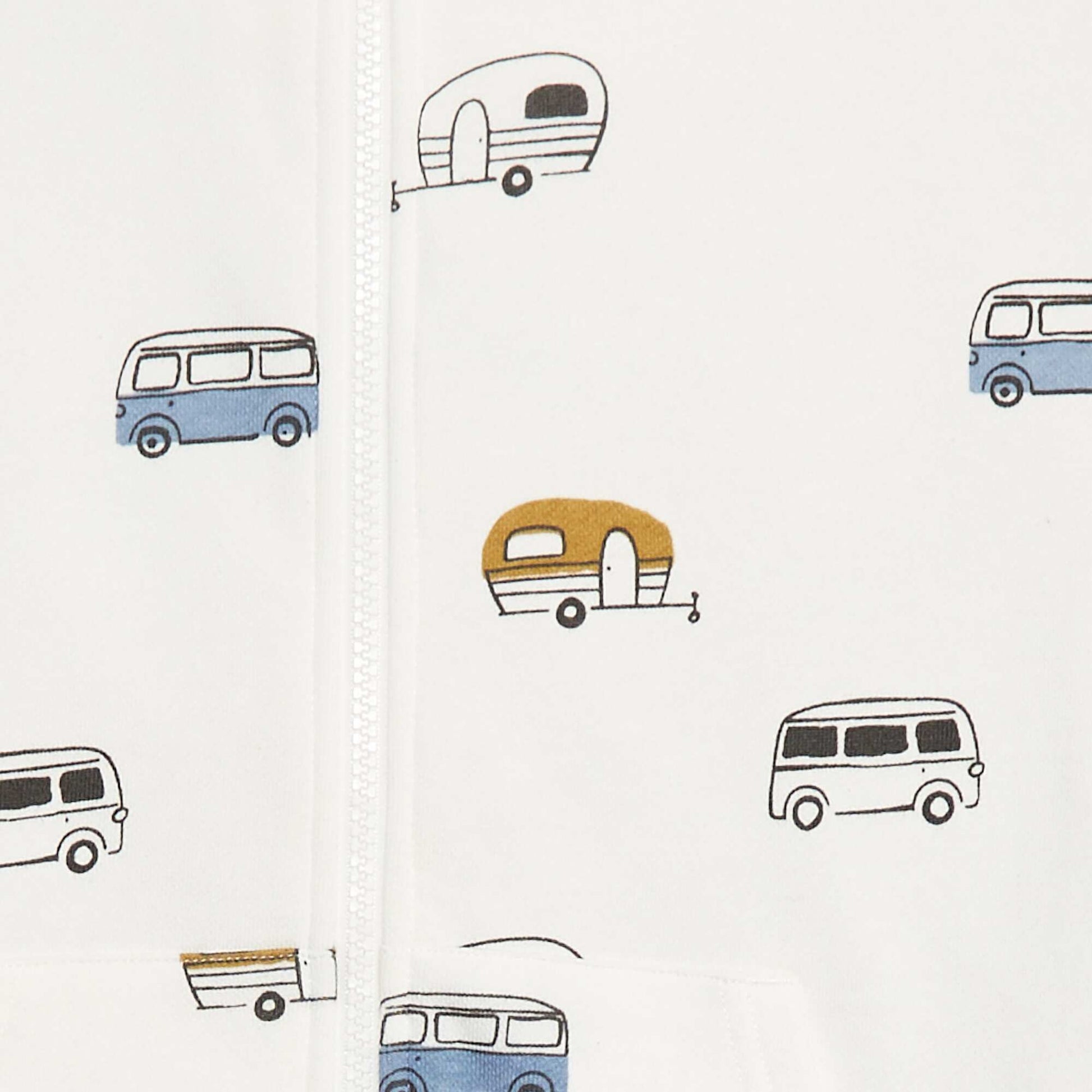 Sweat à capuche imprimé en french terry BEIGE