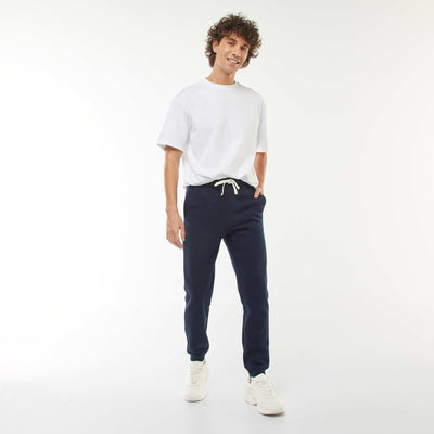 Pantalon jogging en molleton chaud BLEU
