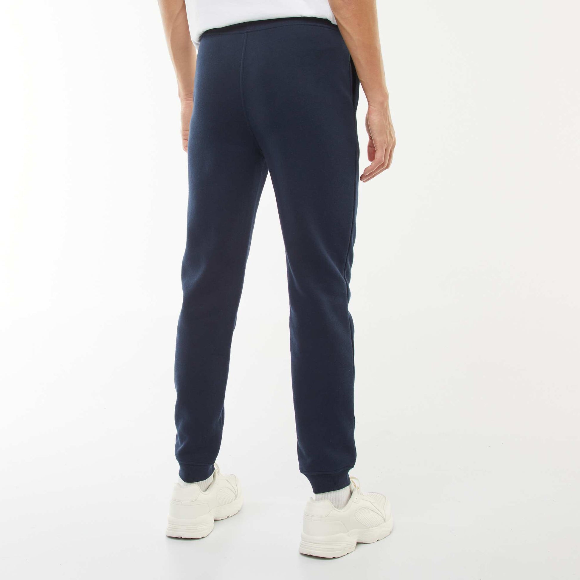 Pantalon jogging en molleton chaud BLEU