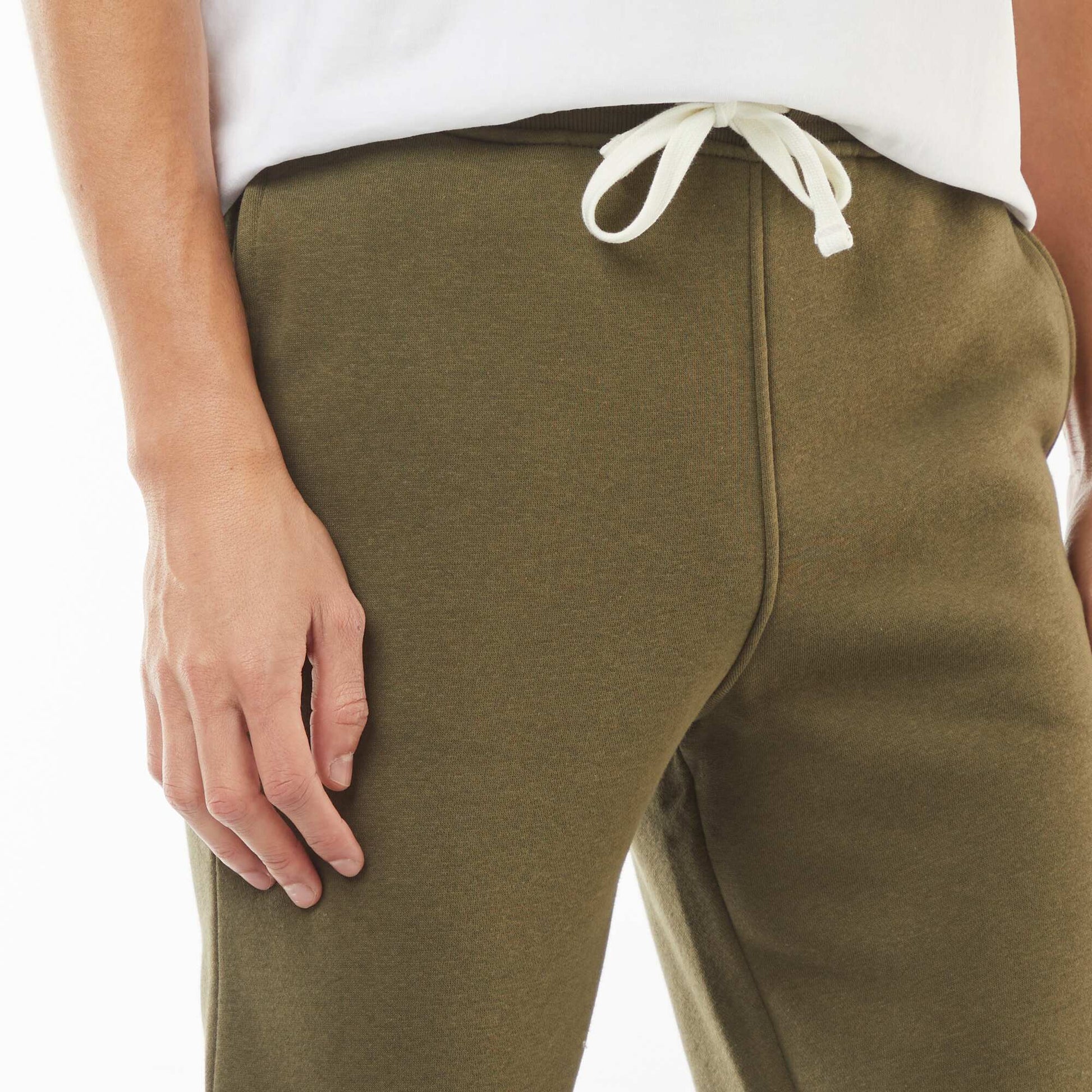 Pantalon jogging en molleton chaud KAKI
