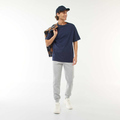 Pantalon jogging en molleton chaud GRIS