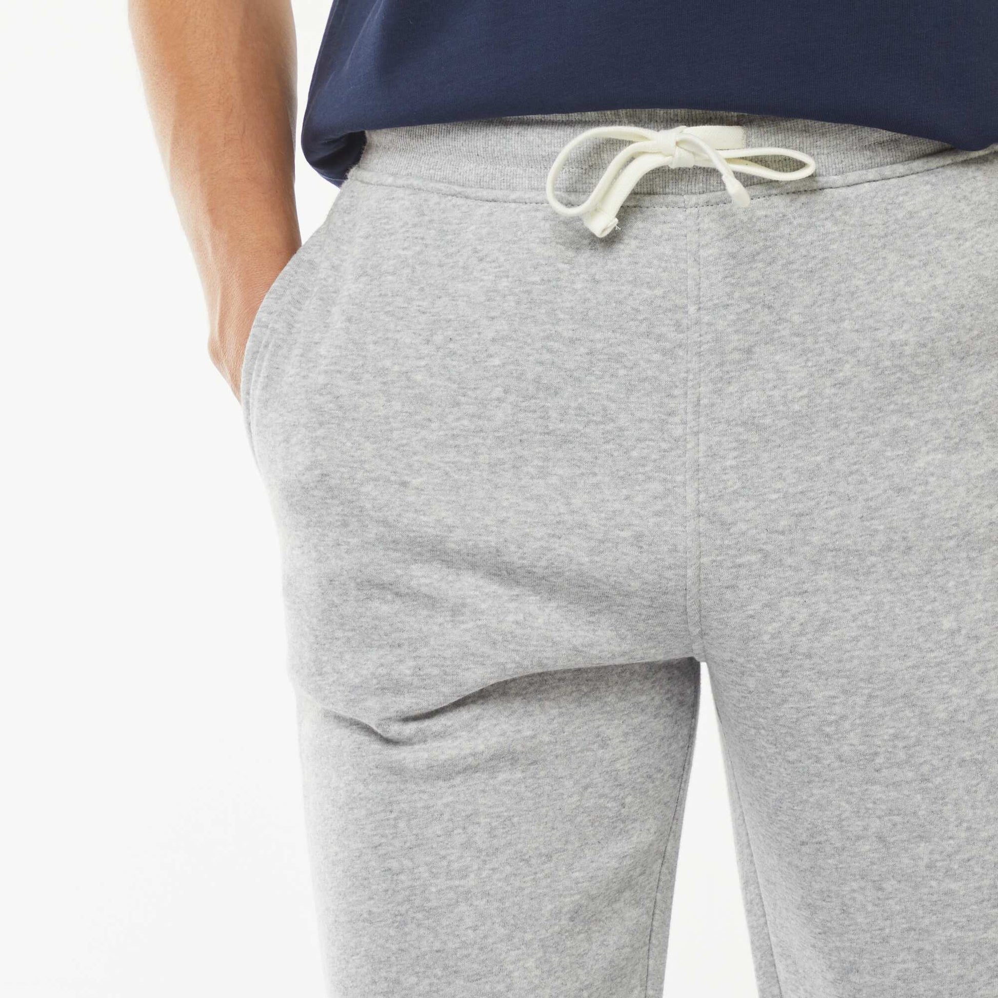Pantalon jogging en molleton chaud GRIS