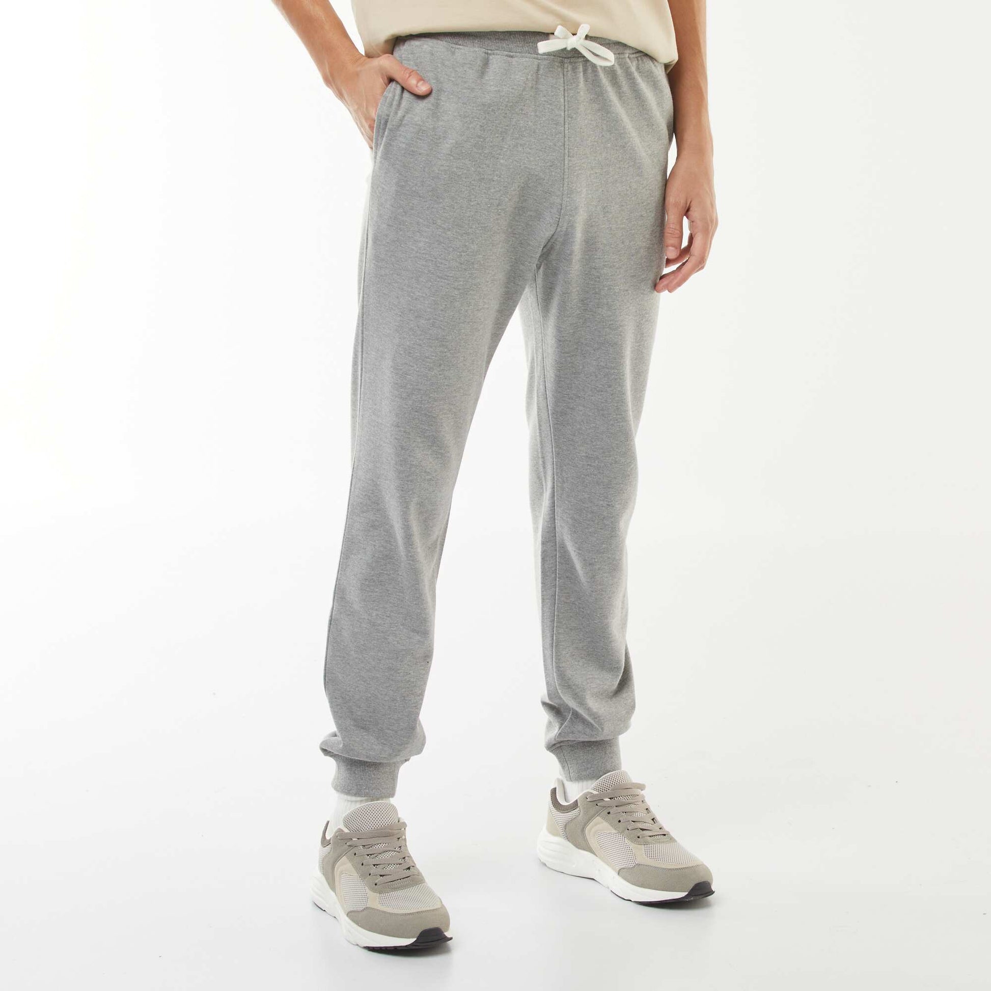 Pantalon jogging léger uni GRIS