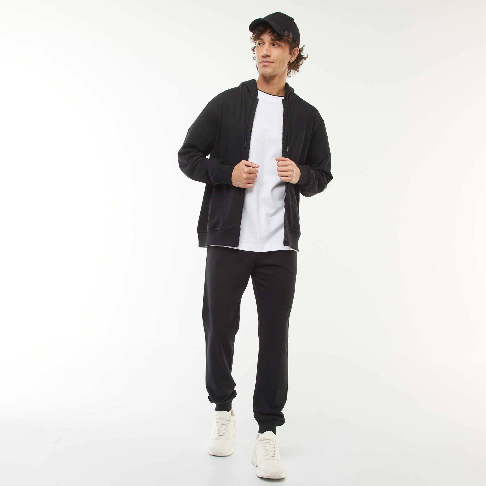 Pantalon jogging léger uni NOIR