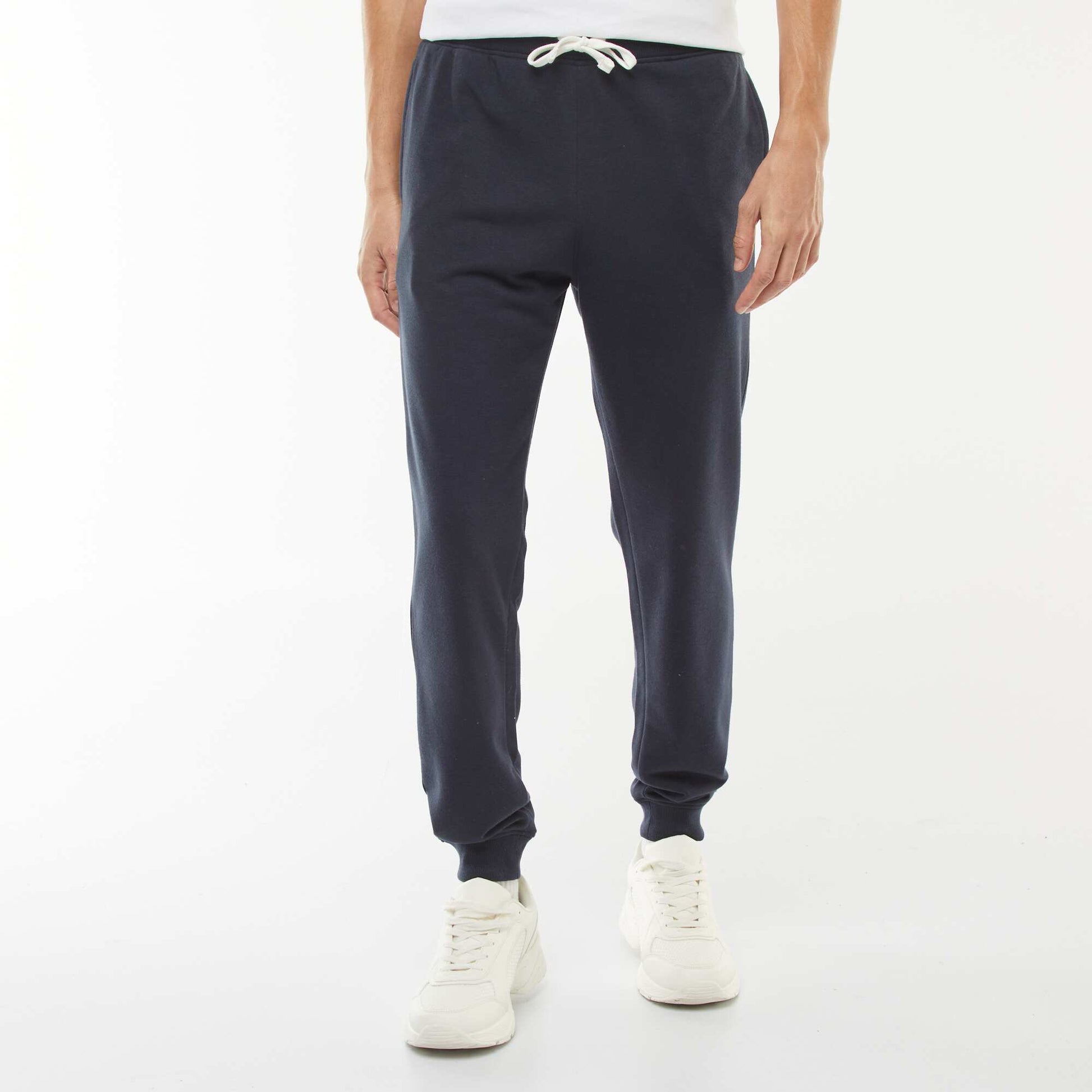 Pantalon jogging léger uni BLEU MARINE