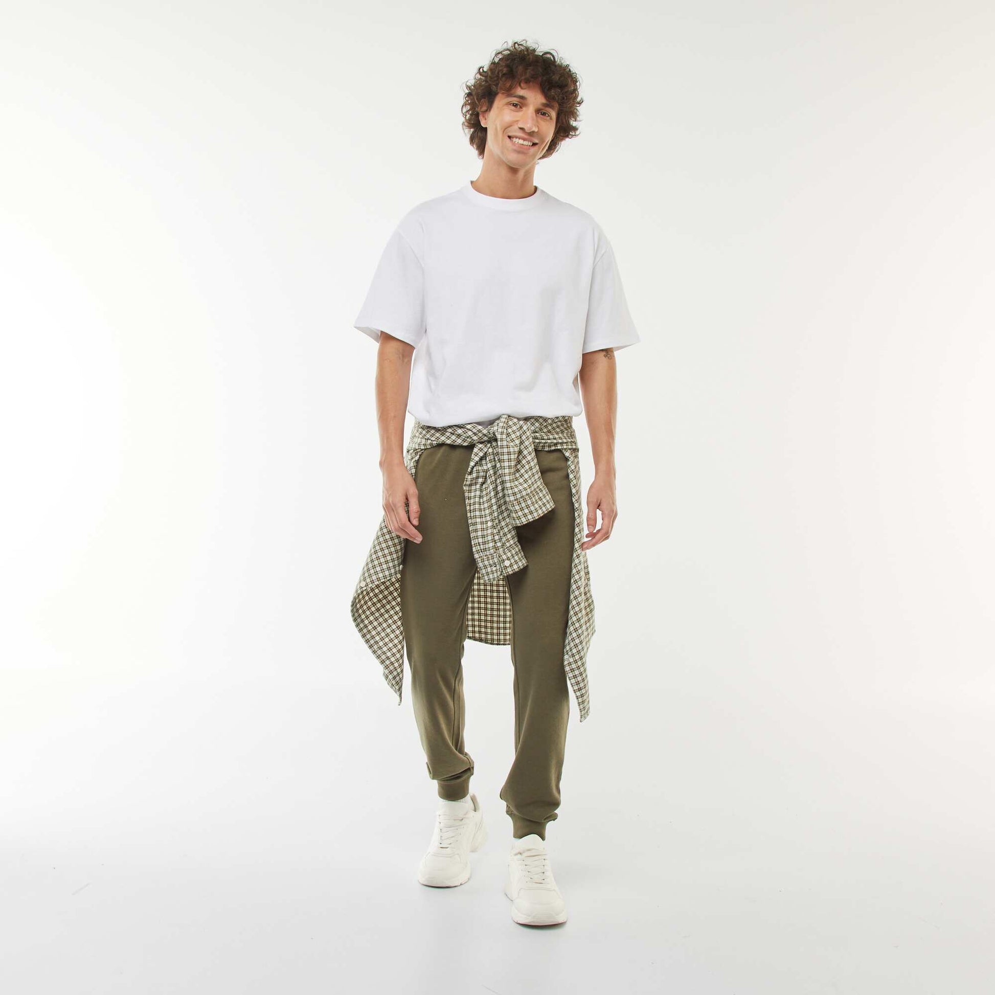 Pantalon jogging léger uni KAKI