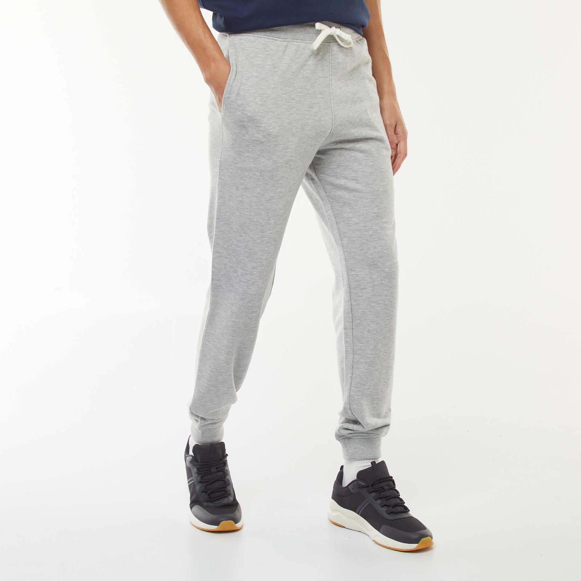 Pantalon jogging léger uni GRIS